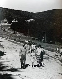 Výlet na Radhošť (rodiče a babička Eugenie Hovorková), asi rok 1958