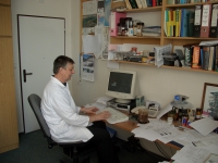 Ladislav Cvak in his study in 2000