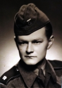 František Coufal at the military service, 1957