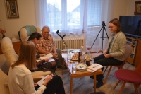 Pamětník během natáčení pro projekt Příběhy našich sousedů, listopad 2022