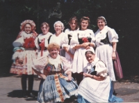 At the celebration of 120 years of Cotters in Prague in 1994, Jana Kučerová, bottom left