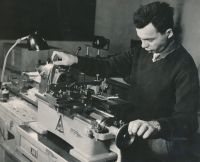 Pavel Beneš na strojní fakultě, 1959