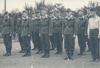 Začátek vojny (asi rok 1959, Pavel Beneš třetí zprava)