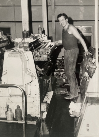 Přemysl Tvrdoň jako zaměstnanec Brněnských tiskáren