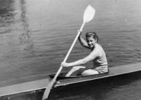 Ilona Holá na jablonecké přehradě, 1953