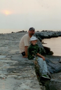 Na dovolené se synem Matějem, 1998