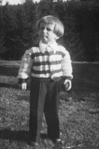 Pamětník v Jizerských horách, cca 1945