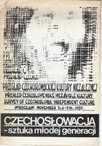 Obálka programu k výstavě mladých umělců v rámci festivalu ve Wroclawi, jejím autorem byl Tadeusz Kuranda