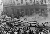 Invaze vojsk Varšavské smlouvy v Liberci 21. srpna 1968. Foto M. Mělnický