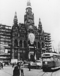Invaze vojsk Varšavské smlouvy v Liberci 21. srpna 1968. Foto M. Mělnický