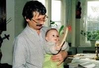 Warcisław Martynowski se synem v roce 1991