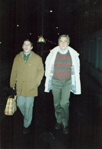 Josef Tomáš s bratrem Janem Tomášem / Praha / 1990