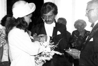 Warcisław Martynowski na svatební fotografii z roku 1991