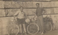 Brother Jindřich on the left, Zdeněk Švajda on the right, 1950s