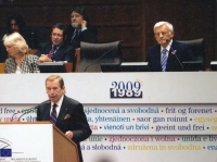 Milan Horáček (zcela nahoře) v Evropském parlamentu, 2009