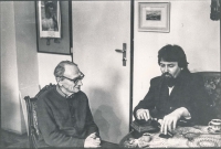 S Jiřím Hájkem, Praha, 1986
