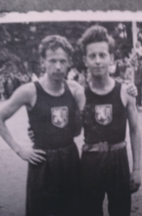 Vlastimil Krejčí jako běžec ve 40. letech