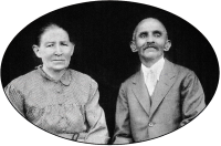 Těšnovická babička Pláňavová (1875-1948) a dědeček Pláňava (1874-1941)