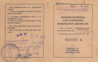 Registrační průkaz Kristiny Bánovské, rozené Stárkové, vydaný Československým repatriačním úřadem 21. dubna 1947