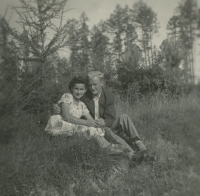 Jaroslava Košnarová a Josef Tobek v roce 1948