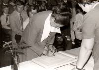 Vítání občánků, narození dcery, Zahrádky 1976