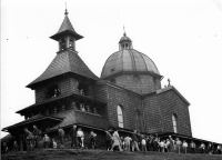 Dřevěná kaple sv. Cyrila a Metoděje na beskydské hoře Radhošť / 60. léta