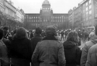 Palachův týden / Václavské náměstí / Praha / leden 1989
