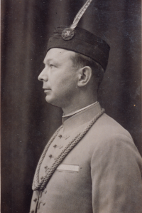 František Šidlof v sokolském; 1934
