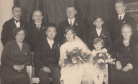 Svatba rodičů pamětnice; 1933