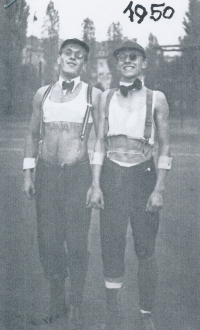 Zdeněk Cvrk na Panvysočanských hrách, 1950