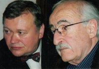 Vítězslav Tichý a Juraj Herz (vpravo) na festivalu Filmový Tesák v roce 2004 nebo 2005