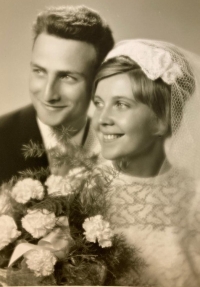 Jiří Hála's wedding photo, 1961