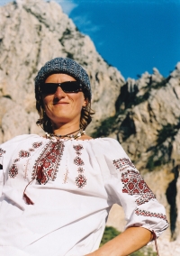 Наталія Вишневська у Криму (мис Айя) на День незалежності України, 2003 р.