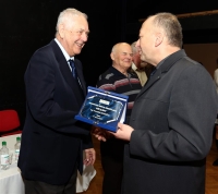 František Konvička v roce 2016 při uvedení do Síně slávy města Třebíče