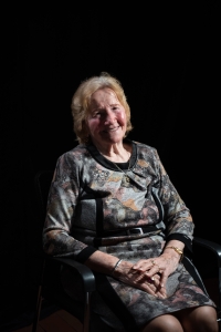 Witness Anna Blašková during recording.