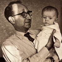 Ladislav Müller se svým nejmladším synem