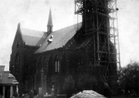 Oprava kobeřického kostela po válce 1945-46