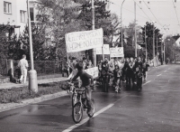 Protest v Brně proti výstavbě vysílače na Pálavě, rok 1990
