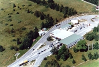 Hraniční přechod Strážný-Philippsreut, letecký snímek, 1997