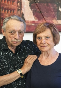 Vlasta Křížová Gallerová s manželem Karlem, r. 2019