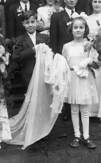 Eva s chlapcem z Bulharska, 50. léta, Chomutov