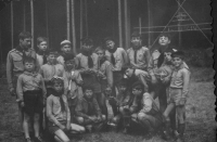 Skautský tábor u Vlčí skály v roce 1969