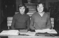 Marie Breníková v 8. nebo 9. třídě