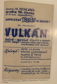 Plakát z vystoupení skupiny Vulkán