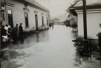 Povodeň v Kyšperku/Letohradě, současná Ústecká ulice, 1938