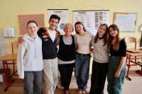 S žáky při nahrávání pro projekt Příběhy našich sousedů