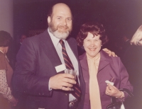 Pamětníkův bratr Helmut se sestrou Rosemarií při setkání ve Vídni, přelom 70. a 80. let