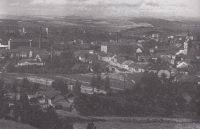 Pohled na Ivančice, kde byl židovský internační tábor