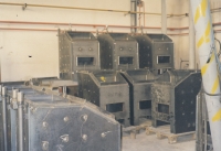 Kotle na dřevo, soukromá zakázka pro švýcarskou firmu Schmidt, pamětník v penzi zajišťoval výrobu