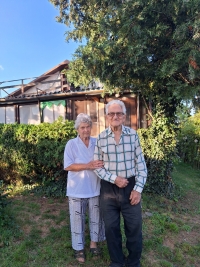 S manželkou Libuší, Zdětín, srpen 2024